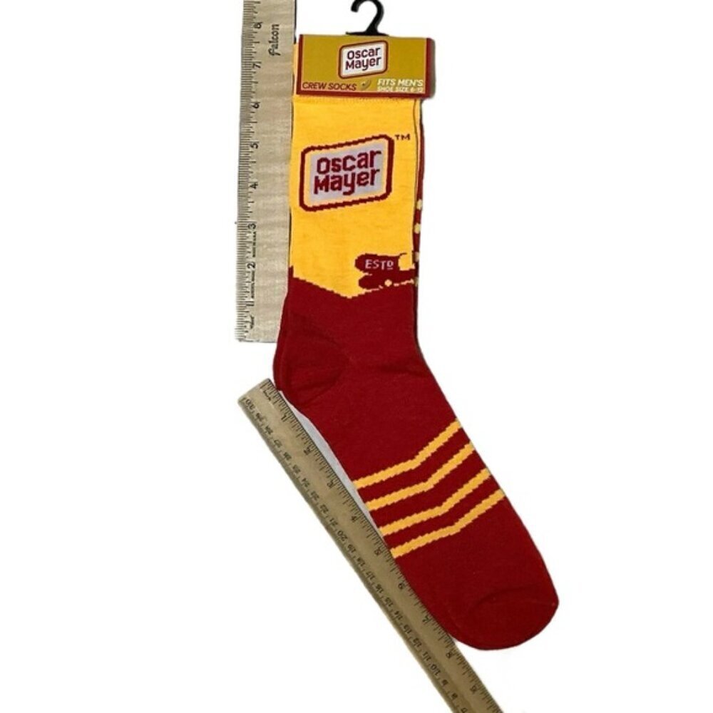 Oscar Mayer Weiner Wagon Novelty Crew Socks Unisex Women 7-13 Men 6-12 New NWT - Picture 5 of 16